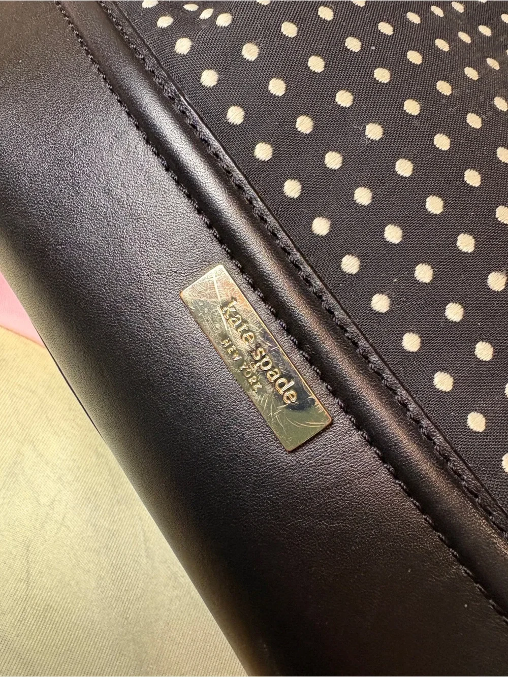 kate spade Black and White Polka Dot Dome Satchel. Strap,Dust-bag, Shopping Bag - Picture 2 of 13